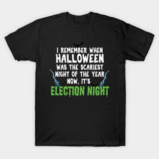 Halloween was the scariest night of the year now, it's Election night T-Shirt